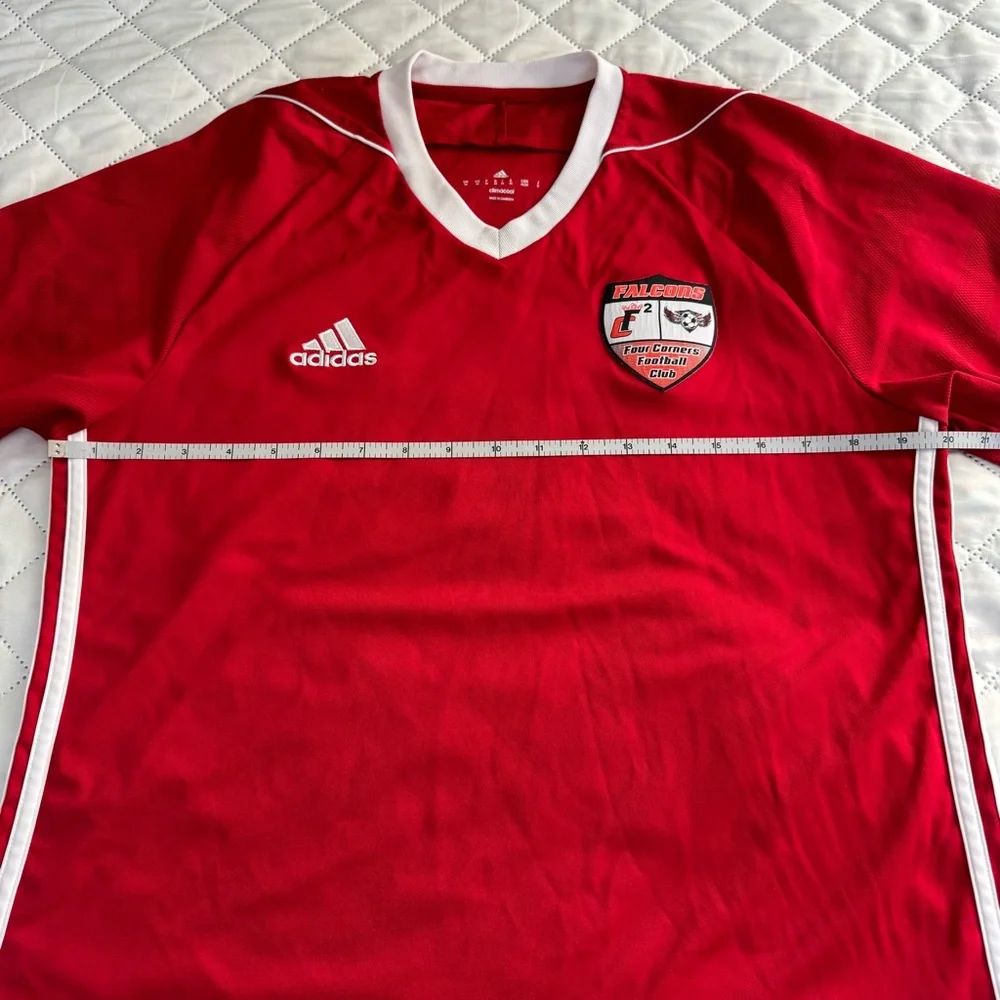 Adidas ClimaCool Fullerton Rangers FC Soccer Jersey #19 Red White Adult Men’s M - Picture 8 of 8